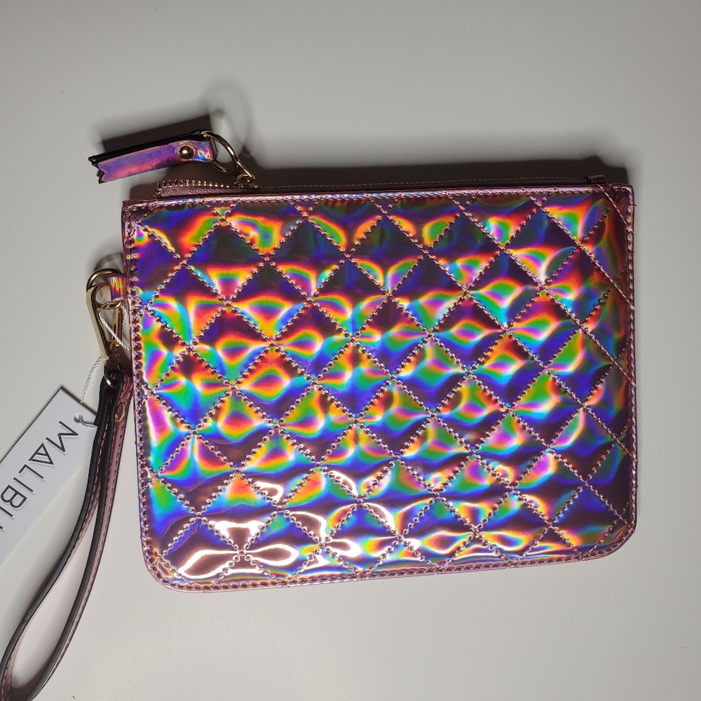 Shiny Pink Wristlet